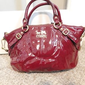 Red Leather Coach Purse